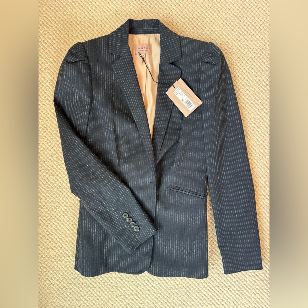 Rebecca Taylor pinstripe blazer navy